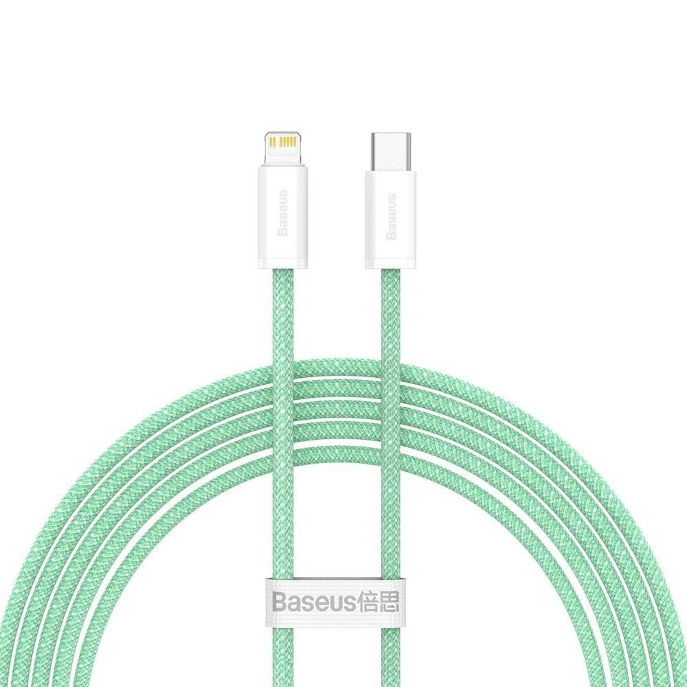 Baseus Dynamic Series Fast Charging Data Cable Type-C to Lightning 20W 2m Green (CALD000106) - зображення 1