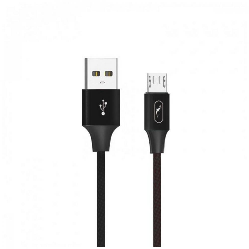 SkyDolphin S55V Neylon USB to microUSB 1m Black (USB-000438) - зображення 1