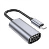 Hoco UA21 Origin USB-C to VGA Gray (6931474784100) - зображення 1