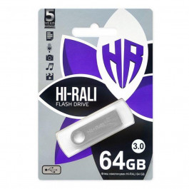 Hi-Rali 64 GB Shuttle Series USB 3.0 Silver (HI-64GB3SHSL)
