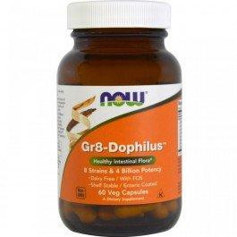 Now Пробиотики, Gr8-Dophilus, , 4 млрд КОЕ, 60 капсул, (NOW-02912) - зображення 1