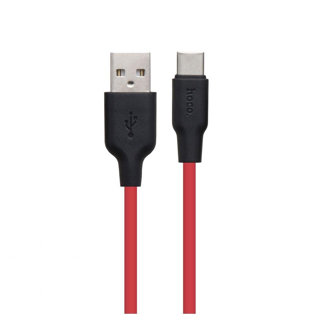 Hoco X21 Plus USB-A to Type-C 0.25м Black/Red (6931474712455) - зображення 1