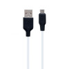 Hoco X21 Plus USB-A to Micro-USB 1м Black/White (6931474711861) - зображення 1