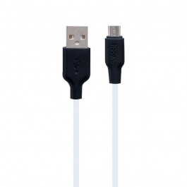 Hoco X21 Plus USB-A to Micro-USB 1м Black/White (6931474711861)
