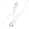 Hoco X87 Magic Silicone USB Type-A to Lightning 1m White (6931474783202) - зображення 1