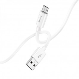 Hoco X87 Magic Silicone USB Type-A to Micro-USB 1m White (6931474783226)