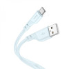 Hoco X97 Crystal Color USB Type-A to USB Type-C 1m Light Blue (6931474799883) - зображення 1