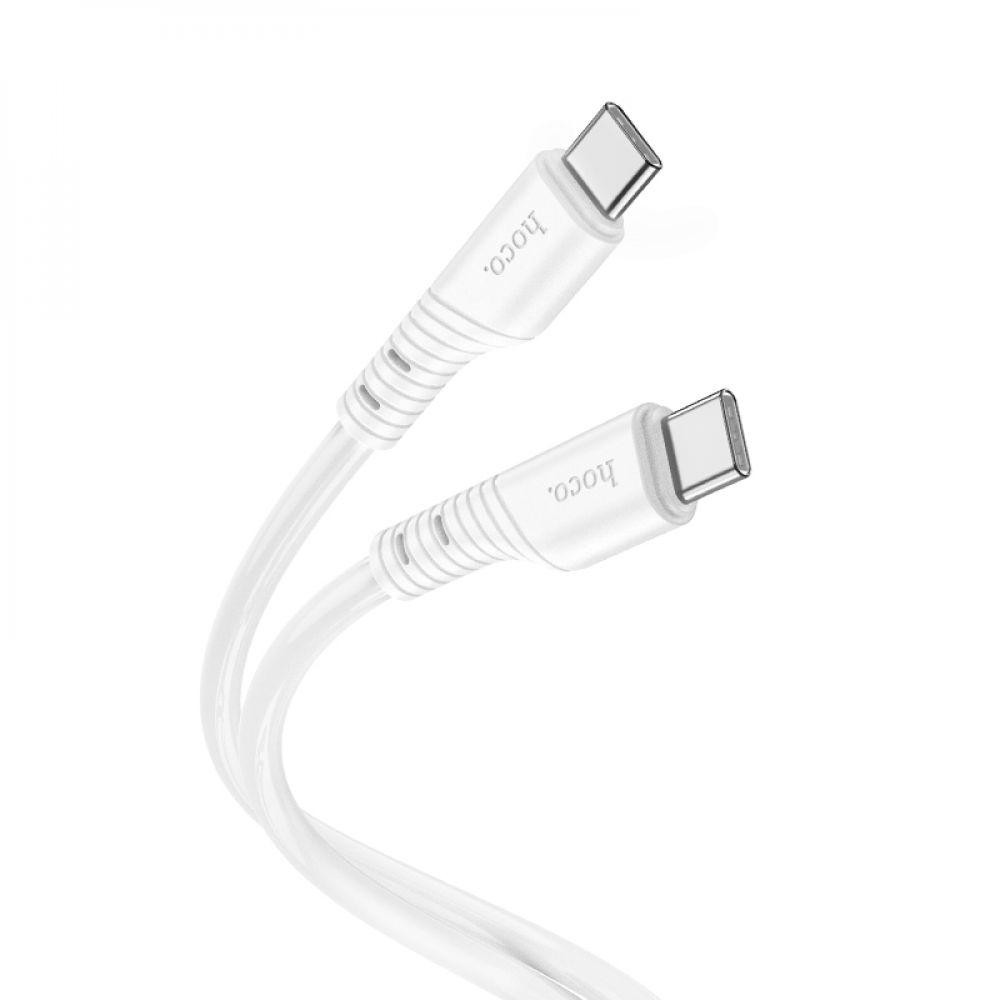 Hoco X97 Crystal Color USB Type-C to USB Type-C 60W 1m White (6931474799913) - зображення 1