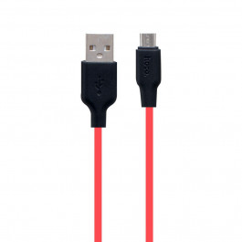 Hoco X21 Plus USB-A to Micro-USB 1м Black/Red (6931474711878)