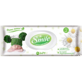 Smile Влажные салфетки Baby с экстрактом ромашки, алоэ и витаминным комплексом 72 шт