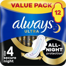 Always Прокладки гігієнічні  Ultra Night Secure Duo 12шт