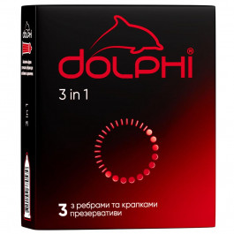 DOLPHI Презервативи DOLPHI Три в одному 3 шт (4820144770579)