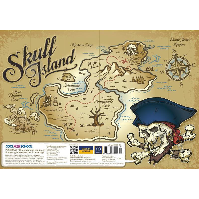 Cool For School Підкладка настільна  Skull Island (CF69000-06) - зображення 1