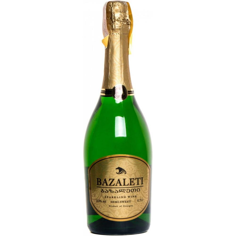 Bazaleti Вино ігристе  біле напівсолодке 12%, 750 мл (4867616022590) - зображення 1