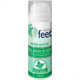 HAPPY FEET Крем для ног  от запаха и пота с противогрибковым эффектом Можжевельник и чайное дерево 150 мл (4820