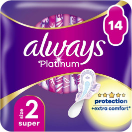 Always Гігієнічні прокладки  Platinum Super (Розмір 2) 14 шт. (8001090444998)