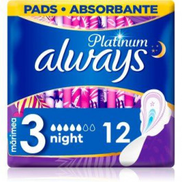 Always Platinum Night Size 3 прокладки гігієнічні нічна 12 кс