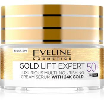 Eveline Gold Lift Expert денний та нічний крем проти зморшок 50+  50 мл - зображення 1