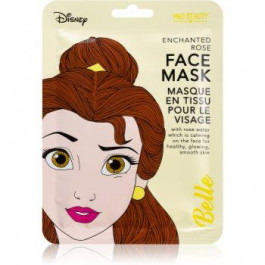 Mad Beauty Disney Princess Belle заспокійлива косметична марлева маска з екстрактом шипшини 25 мл