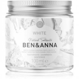 BEN&ANNA Natural Toothpaste White зубна паста в скляній банці з відбілюючим ефектом 100 мл