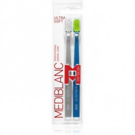 MEDIBLANC 5490 Ultra Soft зубні щітки ультра м'яка Grey, Blue 2 кс