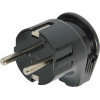 E.NEXT Вилка побутова e.plug.angle.008.16, зз, 16А кутова чорна (s9100005) - зображення 1