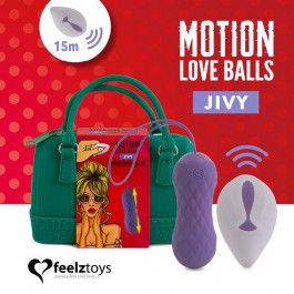 Feelztoys Вагинальные шарики с массажем и вибрацией FeelzToys Motion Love Balls Jivy с пультом ДУ, 7 режимов (