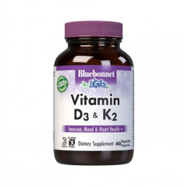 Bluebonnet Nutrition Vitamin D3 K2 60 вегакапсул
