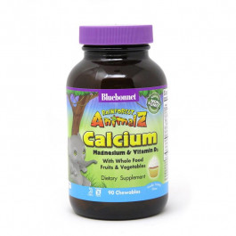 Bluebonnet Nutrition Rainforest Animalz Calcium Magnesium Vitamin D3, 90 жеват.таблеток