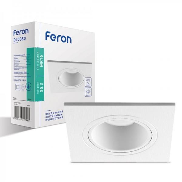 FERON Світильник вбудовуваний (Downlight)  DL0380 MR16 білий - зображення 1