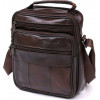 Vintage Багатофункціональна чоловіча сумка-барсетка з натуральної шкіри темно-коричневого кольору  (20450) - зображення 1