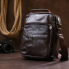 Vintage Багатофункціональна чоловіча сумка-барсетка з натуральної шкіри темно-коричневого кольору  (20450) - зображення 8