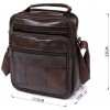 Vintage Багатофункціональна чоловіча сумка-барсетка з натуральної шкіри темно-коричневого кольору  (20450) - зображення 10