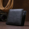 Vintage Чорний класичний чоловічий гаманець із зернистої шкіри без фіксації  (2420475) - зображення 5