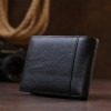 Vintage Чорний класичний чоловічий гаманець із зернистої шкіри без фіксації  (2420475) - зображення 6
