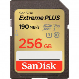 SanDisk 256 GB SDXC UHS-I U3 V30 Class 10 Extreme Plus (SDSDXWV-256G-GNCIN)
