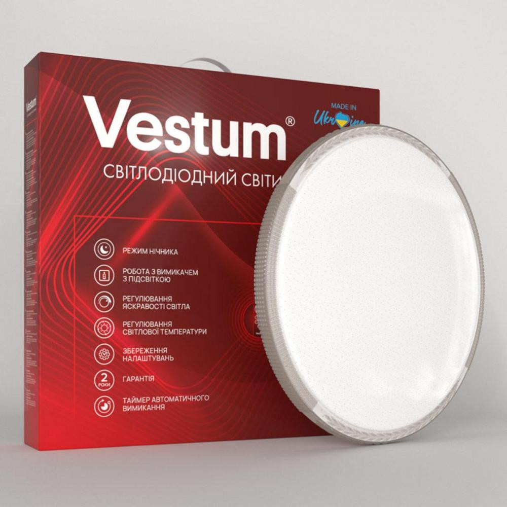 Vestum Світильник світлодіодний Crystal 96 Вт 490x65 мм 3000-6000К 7500 Lm з пультом (VS-81035) - зображення 1