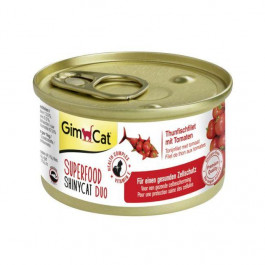 GimCat ShinyCat Duo Superfood с тунцом и томатами 70 г G-414522/414560