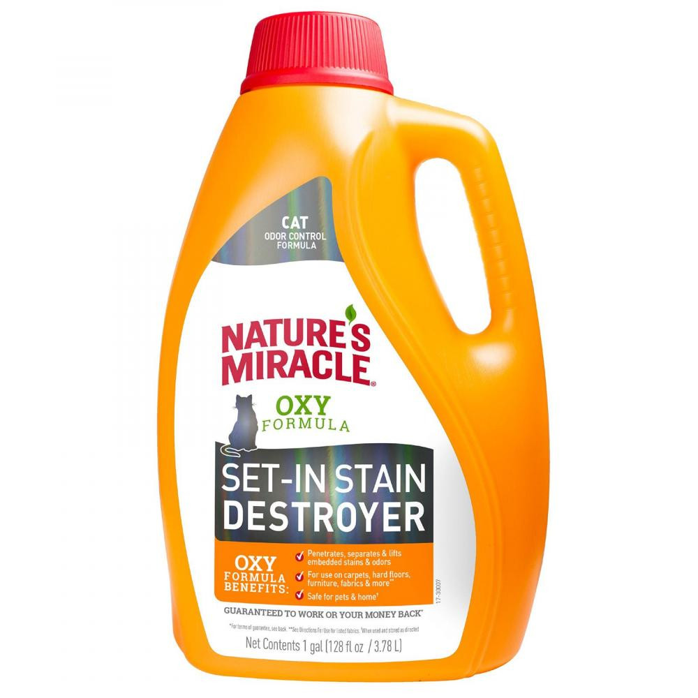 8in1 8in1 Nature's Miracle Set-In Stain Destroyer ORANGE OXY - Знищувач плям та запахів для котів 7.6 л - зображення 1