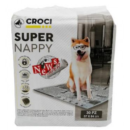 Croci Super Nappy News Paper - пеленки Кроки для щенков и собак, газетный принт 30 шт 84х57 см (C6028722)