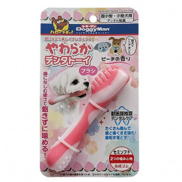 DoggyMan Іграшка для собак  Toothbrush Semi-soft Dental Toy ЗУБНА ЩІТКА смак персика, 2,4х12см (85799)