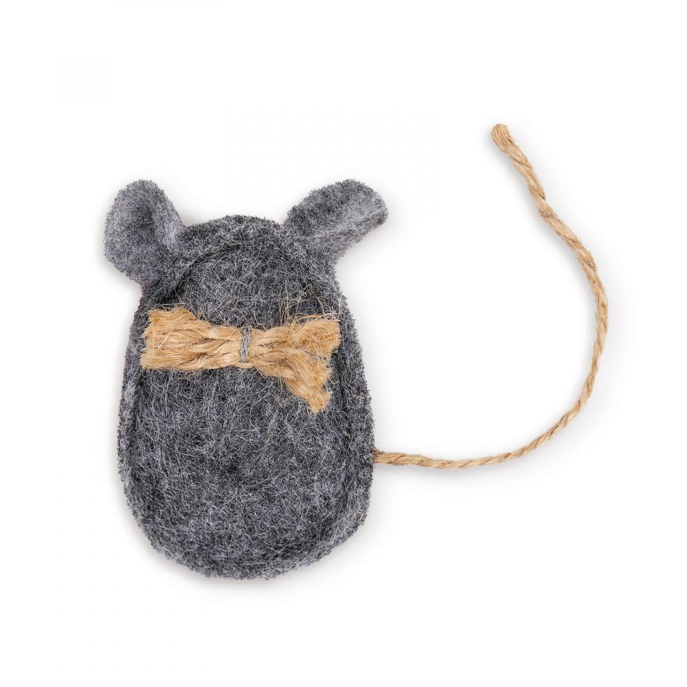 Природа Іграшка для кішок  "Мишка шкряботушка" сіра, 8,5х5 см (PR243075) - зображення 1
