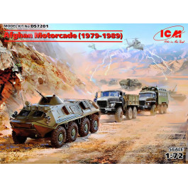 ICM Автоколонна в Афганистане 1979-1989 года - УРАЛ-375Д, УРАЛ-375А, АТЗ-5-375, БТР-60ПБ (ICMDS7201)
