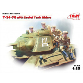 ICM Трофейный танк T-34-76 с советским танковым десантом (ICM35368)