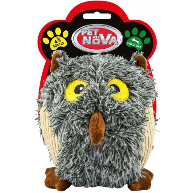 Pet Nova Игрушка для собак  Серая Сова 15 см (PLU-OWL-GRAY) (5903031444391) - зображення 1