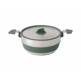 Sea to Summit Detour Stainless Steel Collapsible Pot 3 L, Laurel Wreath Green (STS ACK026021-402002)