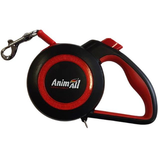 AnimAll Поводок-рулетка Reflector MS7110-5M L до 50 кг 5 м Красно-черный (143553) - зображення 1
