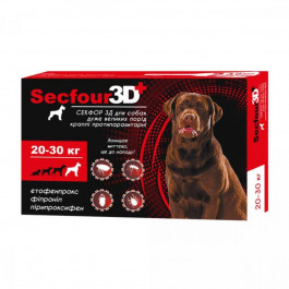 FIPROMAX Краплі протипаразитарні  Secfour 3D для собак, 3 мл, 20-30 кг, 2 шт. (4820150207502)