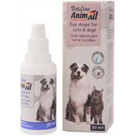 AnimAll Глазные капли VetLine для собак и котов 30 мл 69543