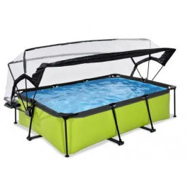 EXIT Lime Pool 220x150x65cm + filter pump, dome, canopy / green (30.24.21.40)